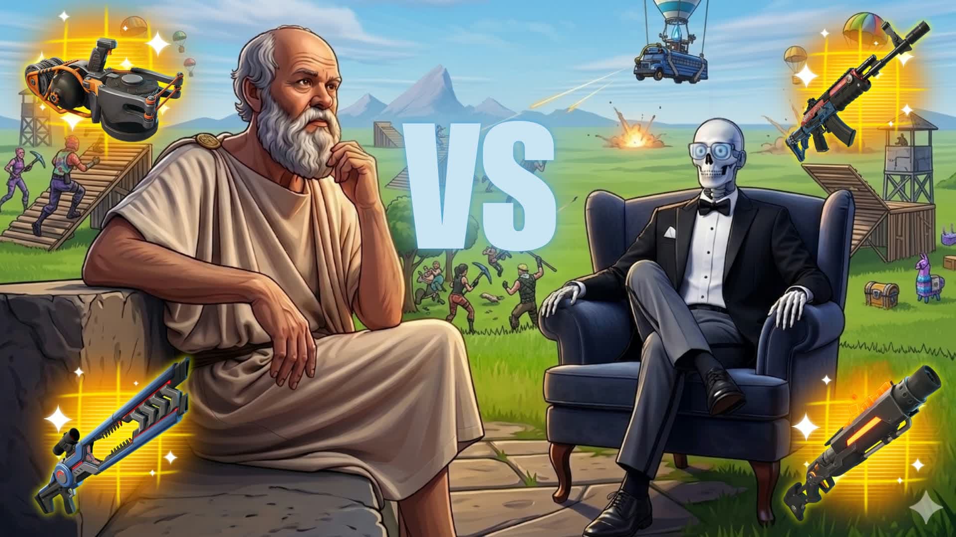 SOCRATES VS ESQUELETO reload 1v1v1