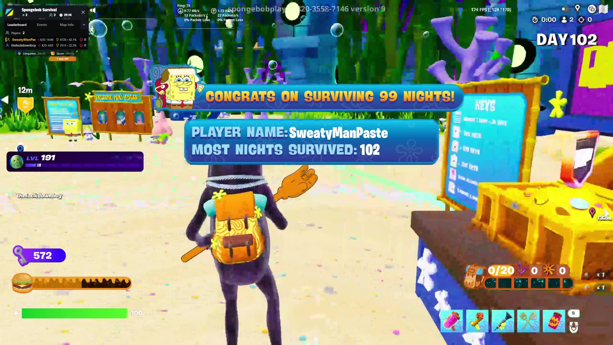 survived 99 Nights as a pickle!