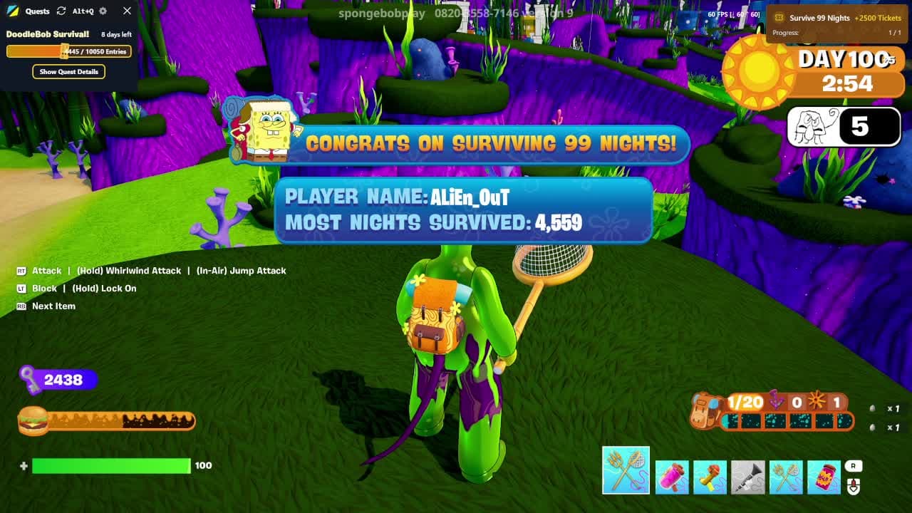 Survived 99 nights