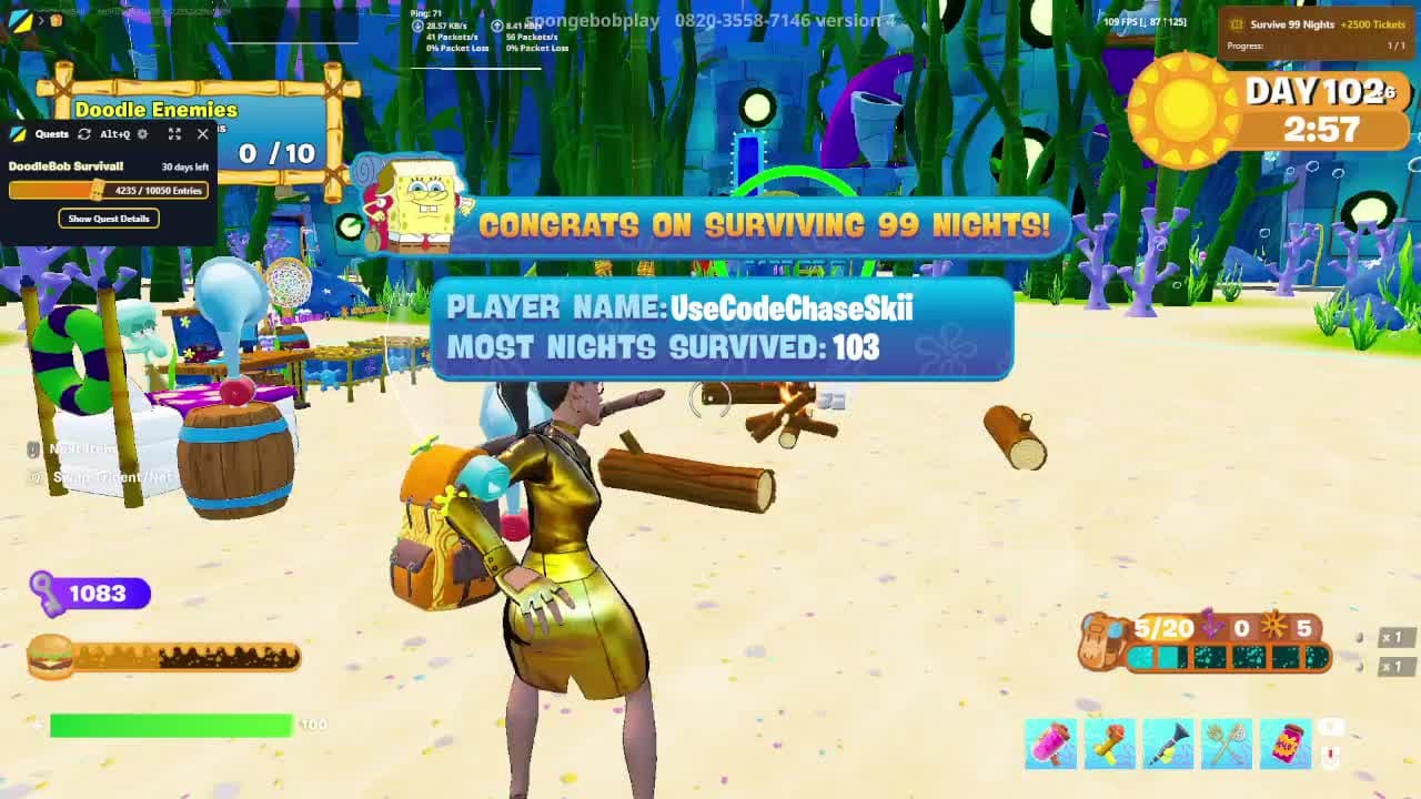 first time getting past day 99