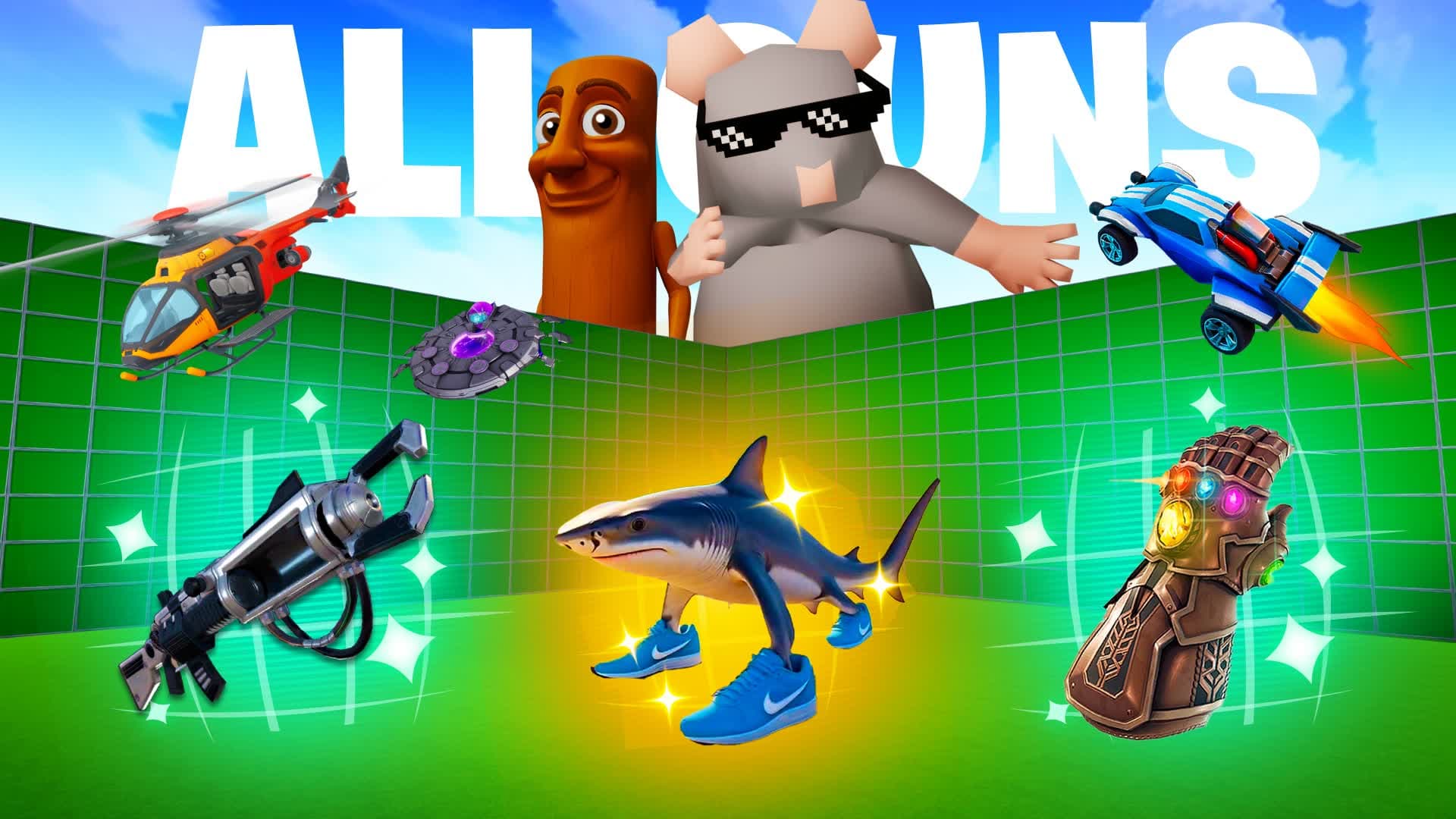 🐭TIKTOK 1V1 WITH ALL WEAPONS & VEHICLES