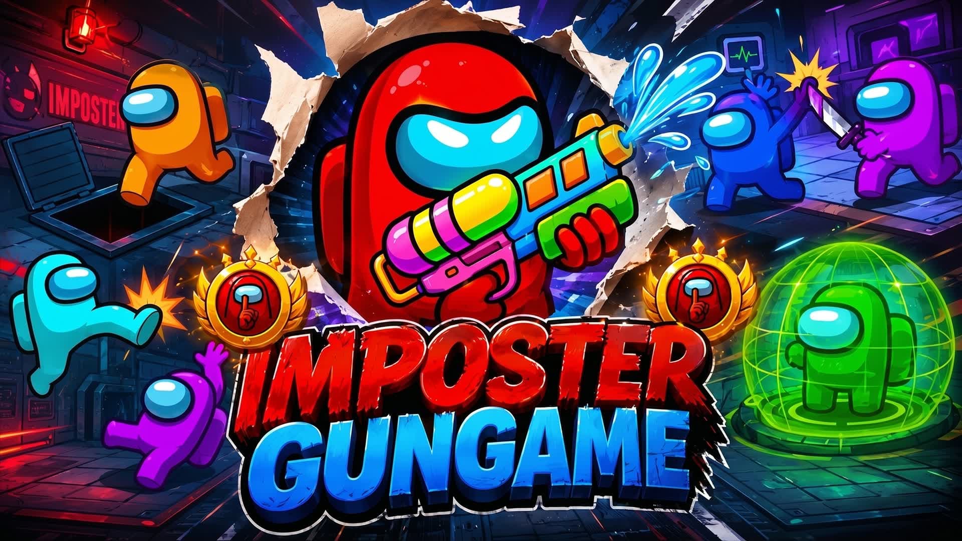 WHO is the IMPOSTER Among US? | GUNGAME